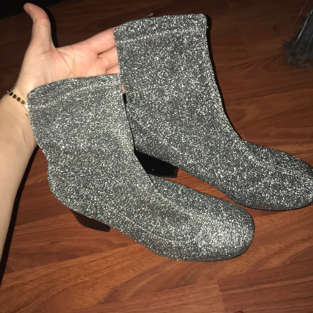 Glitter top shop boots, never worn!